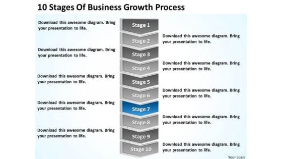 10 Stages Of Business Growth Process Ppt Plans For PowerPoint Templates