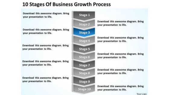 10 Stages Of Business Growth Process Ppt Small Plan Template PowerPoint Templates
