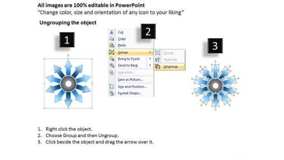 10 World Business PowerPoint Templates Steps Diverging Ppt Cycle Flow Process Slides