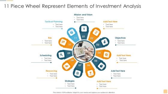 11 Piece Wheel Represent Elements Of Investment Analysis Ppt Infographics Samples PDF