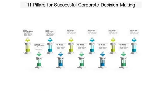 11 Pillars For Successful Corporate Decision Making Ppt PowerPoint Presentation Topics PDF