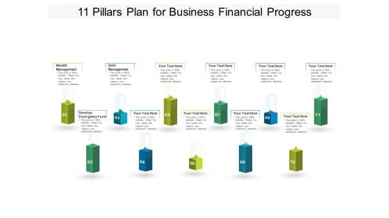 11 Pillars Plan For Business Financial Progress Ppt PowerPoint Presentation Professional Background Images PDF