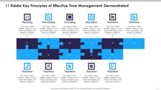 11 Riddle Key Principles Of Effective Time Management Demonstrated Graphics PDF