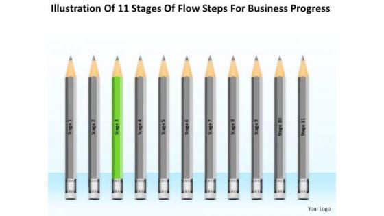 11 Stages Flow Steps For Business Progress Personal Training Plan PowerPoint Slides