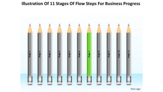 11 Stages Flow Steps For Business Progress Ppt Plan PowerPoint Slides