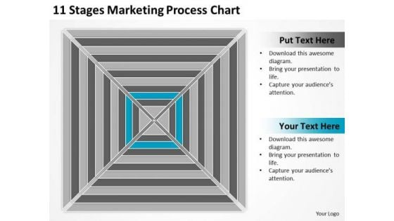 11 Stages Marketing Process Chart Business Plan PowerPoint Slides