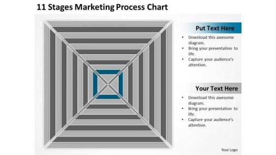 11 Stages Marketing Process Chart Business Plan Sample PowerPoint Templates