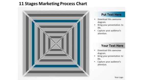 11 Stages Marketing Process Chart Ppt Business Plan Ideas PowerPoint Templates