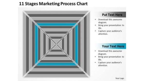 11 Stages Marketing Process Chart Ppt Components Of Business Plan PowerPoint Slides