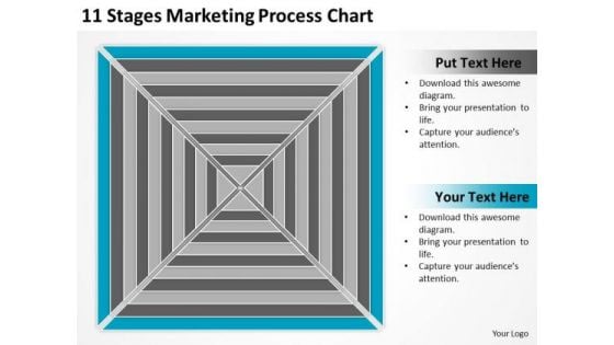 11 Stages Marketing Process Chart Ppt Drafting Business Plan PowerPoint Slides