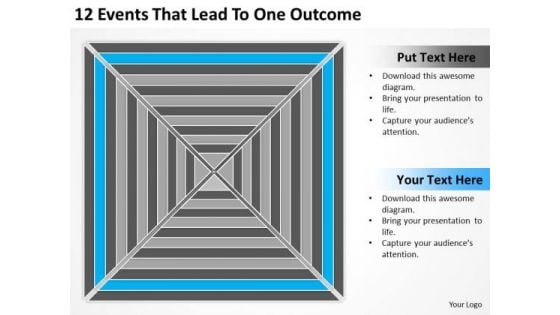 12 Events That Lead To One Outcome Ppt Cost Of Business Plan PowerPoint Templates