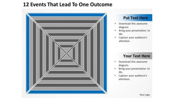 12 Events That Lead To One Outcome Ppt How Business Plan PowerPoint Slides