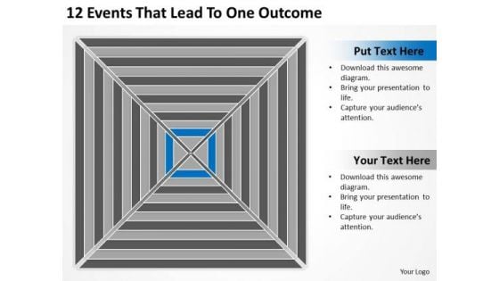 12 Events That Lead To One Outcome Ppt How Form Business Plan PowerPoint Slides