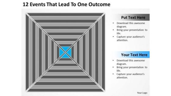 12 Events That Lead To One Outcome Ppt Need Business Plan PowerPoint Templates