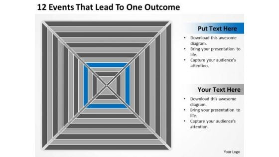 12 Events That Lead To One Outcome Ppt Professional Business Plan Writers PowerPoint Templates