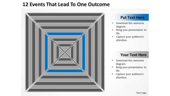 12 Events That Lead To One Outcome Ppt Real Estate Business Plan PowerPoint Slides