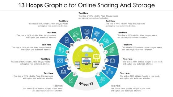 13 Hoops Graphic For Online Sharing And Storage Ppt PowerPoint Presentation Gallery Graphics Pictures PDF