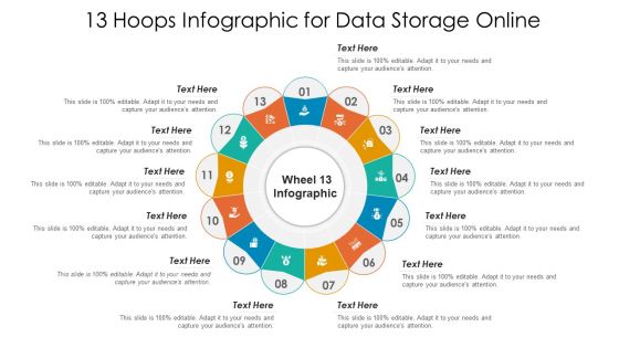 13 Hoops Infographic For Data Storage Online Ppt PowerPoint Presentation Gallery Summary PDF