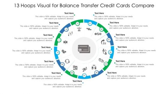 13 Hoops Visual For Balance Transfer Credit Cards Compare Ppt PowerPoint Presentation Gallery Graphics PDF