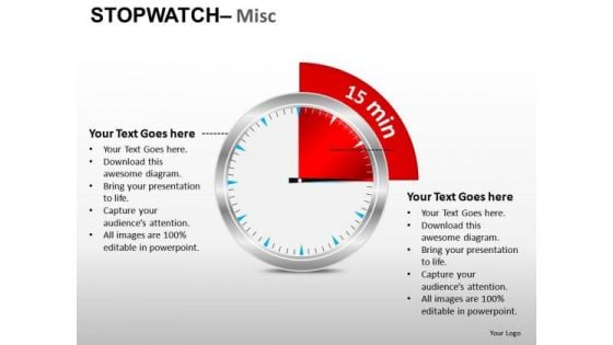 15 Min Stopwatch Misc PowerPoint Slides And Ppt Diagram Templates