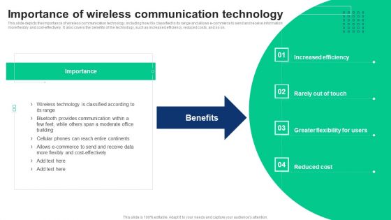 1G To 5G Cellular Importance Of Wireless Communication Technology Slides PDF