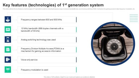 1G To 5G Cellular Key Features Technologies Of 1St Generation System Guidelines PDF