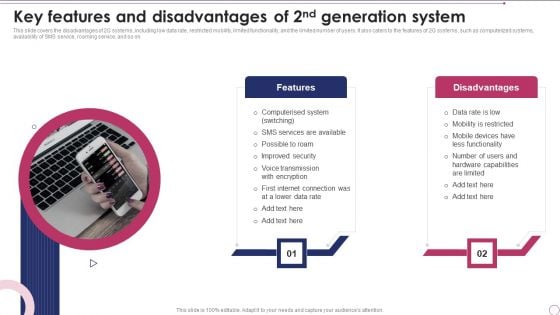 1G To 5G Wireless Communication System IT Key Features And Disadvantages Of 2Nd Generation System Structure PDF