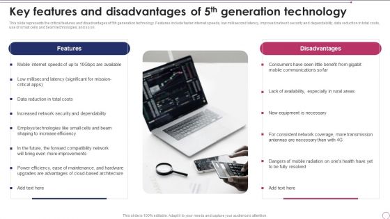 1G To 5G Wireless Communication System IT Key Features And Disadvantages Of 5Th Generation Technology Formats PDF