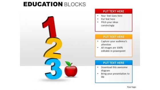 1 2 3 Education PowerPoint Clipart Graphics Slides