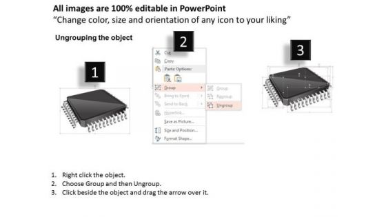 1 3d Central Processors Unit Cpu Gpu Chip Microprocessor Icon On Motherboard Ppt Slides