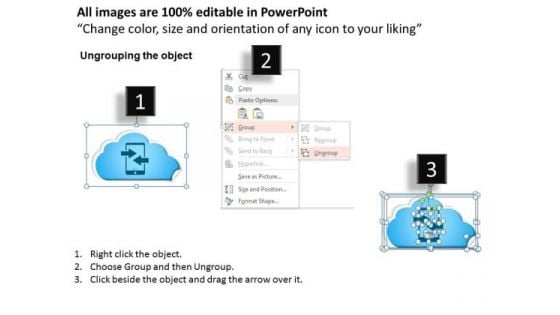 1 Cloud Computing Icons Phone Ringing Email Social Laptop Tweet Communication Ppt Slides