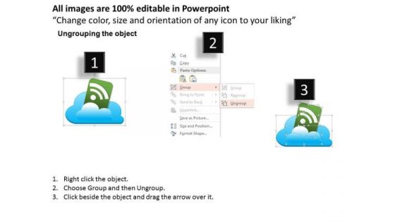 1 Cloud Computing Technology Icons Coming Out Of A Cloud Image Ppt Slides