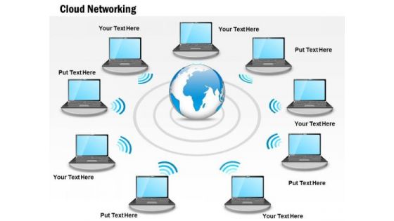 1 Cloud Networking Shown By Globe And Computer Connected Over Wireless Ppt Slide