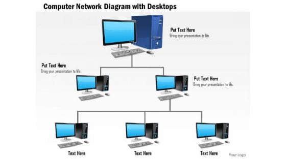 1 Computer Network Diagram With Desktops Connected Using Ethernet Ppt Slides 1 Computer Network Diagram With Desktops Connected Using Ethernet Ppt Slides