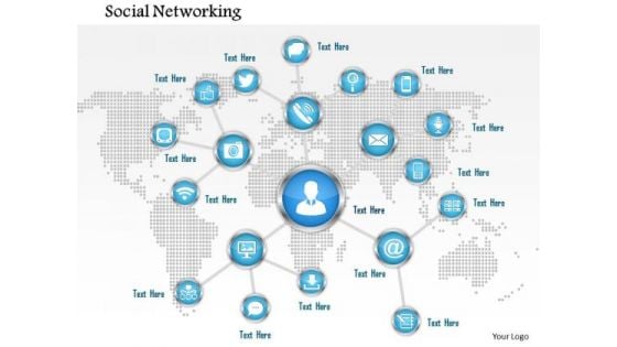 1 Concept Of Social Networking With Connections Over A World Map Ppt Slide
