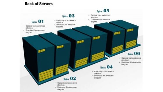 1 Editable Rack Of Servers In A Cluster For Data Warehousing In A Datacenter Ppt Slide