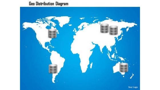 1 Geo Distribution Diagram Storage Networking With Databases Geographically Ppt Slide