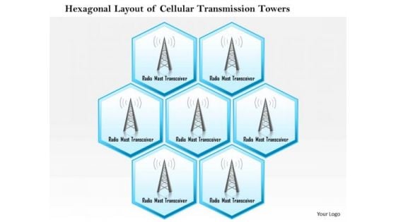 1 Hexagonal Layout Of Cellular Transmission Towers With Radio Mast Receiver Ppt Slide