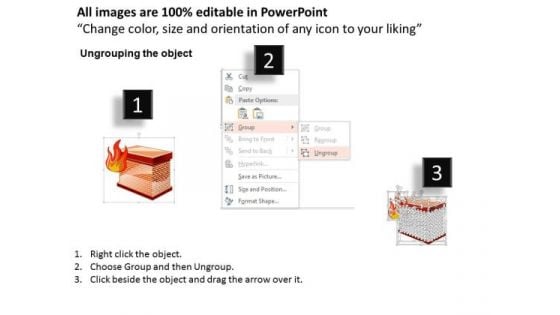 1 Icon Of A Firewall To Separate The Internal Network From The External World Ppt Slides