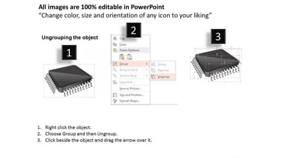 1 Icon Of Graphic Processor Unit Chip Microprocessor Cpu Motherboard With Sockets Ppt Slides