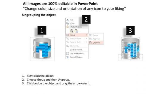 1 Icon Of Storage Database With Layers Shown Ppt Slide