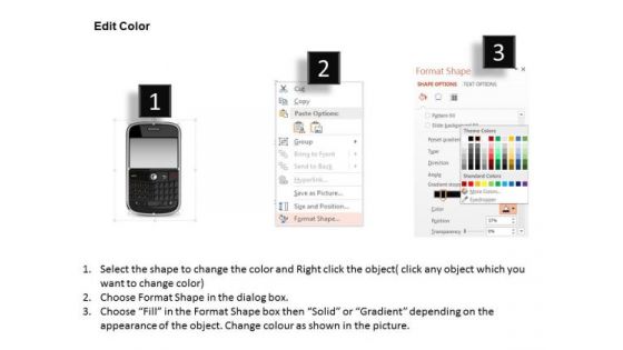 1 Icons Of Blackberry Wireless Mobile Device With Qwerty Keyboard Ppt Slide