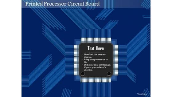 1 Printed Processor Circuit Board Engineering Production Of Microelectronics Ppt Slides