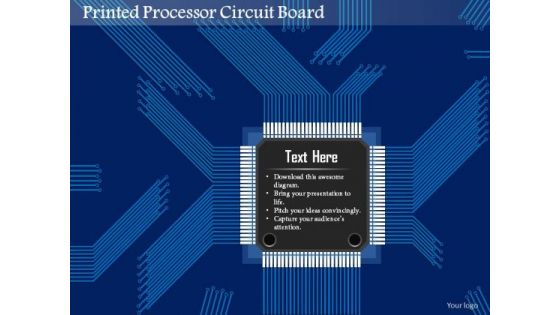 1 Printed Processor Circuit Board Engineering Production Of Microelectronics Ppt Slides