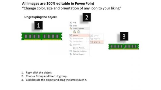 1 Ram Memory Chip Icon Flash Nand Pcie Device For Storage Ppt Slides
