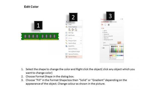 1 Ram Memory Chip Icon Flash Nand Pcie Device For Storage Ppt Slides