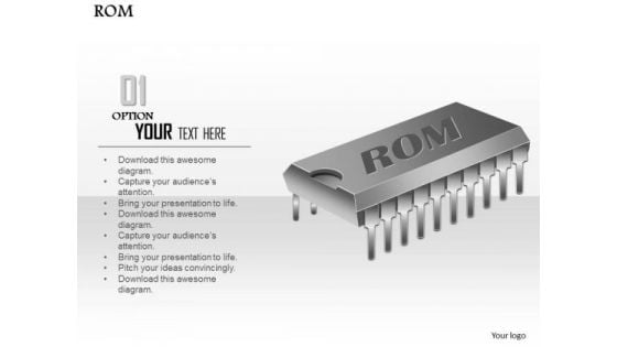 1 Read Only Memory Rom Computer Chip Cpu Icon Ppt Slides