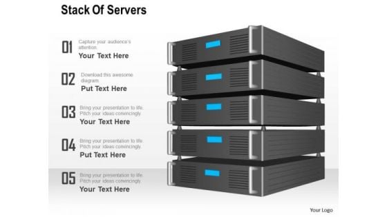 1 Stack Of Servers With Lcd Screen To Show Applications Running Inside Ppt Slides 1 Stack Of Servers With Lcd Screen To Show Applications Running Inside Ppt Slides