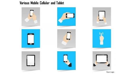 1 Various Mobile Cellular And Tablet Ipad Figure Gestures And Finger Motions Ppt Slide