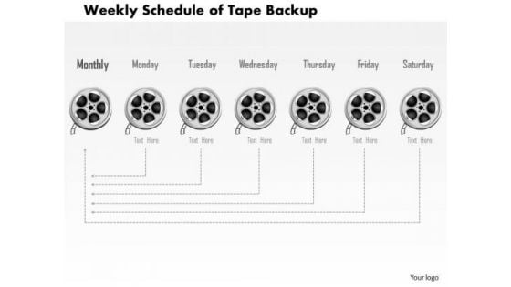 1 Weekly Schedule Of Tape Backup Showing Timeline Of Retention Dates And Times Ppt Slides